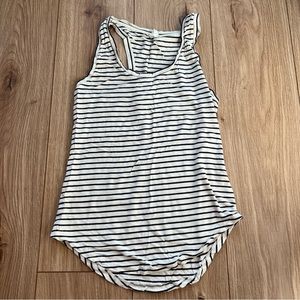 Club Monaco Black & White Stripe Tank Top